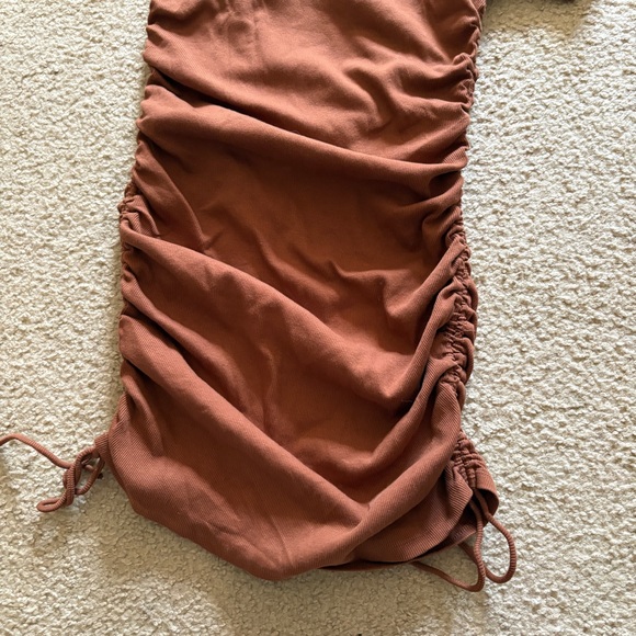 Zara Ruched Ribbed Dress - Picture 4 of 7